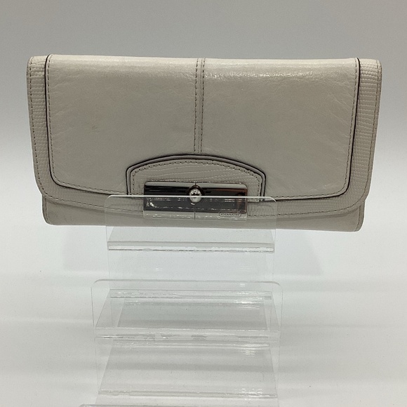 2003. Coach Trifold Large Wallet Cream VGUC - Picture 1 of 12